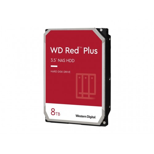 WD Red Plus 8TB NAS Hard Disk Drive - 5400 RPM, SATA 6Gb/s, 256MB Cache, 3.5 Inch